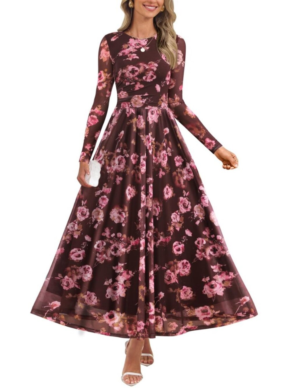 Women's Fall Long Sleeve Wedding Guest Dresses